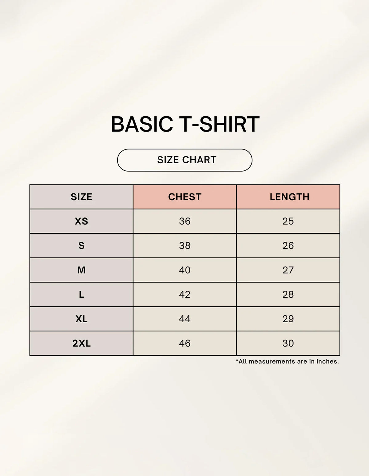 Color_Size Chart